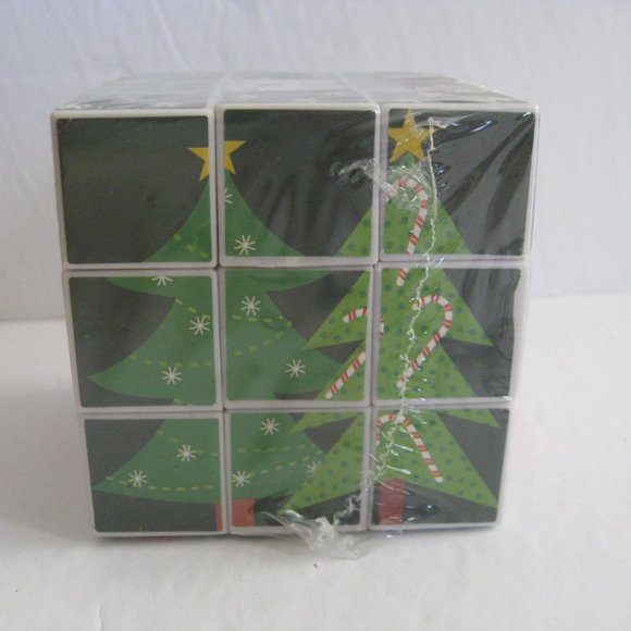 Rubik's Style Puzzle Cube Twist Toy Game - Christmas Santa Penguin Gingerbread - Picture 4 of 10